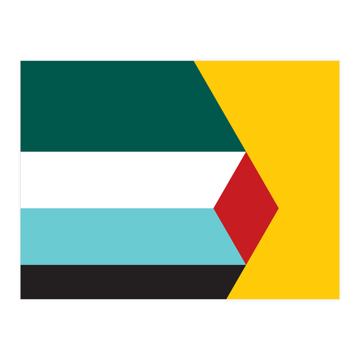 Geometric Shapes No. 43 - yellow & green (Print Only)