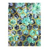 Succulents and Gold Geometric (Print Only) thumbnail