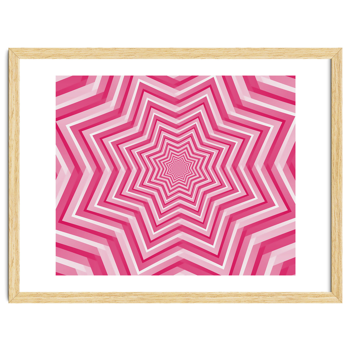 Abstract Pink Geometric Design Art