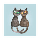 Two cute loving cats (Print Only) thumbnail