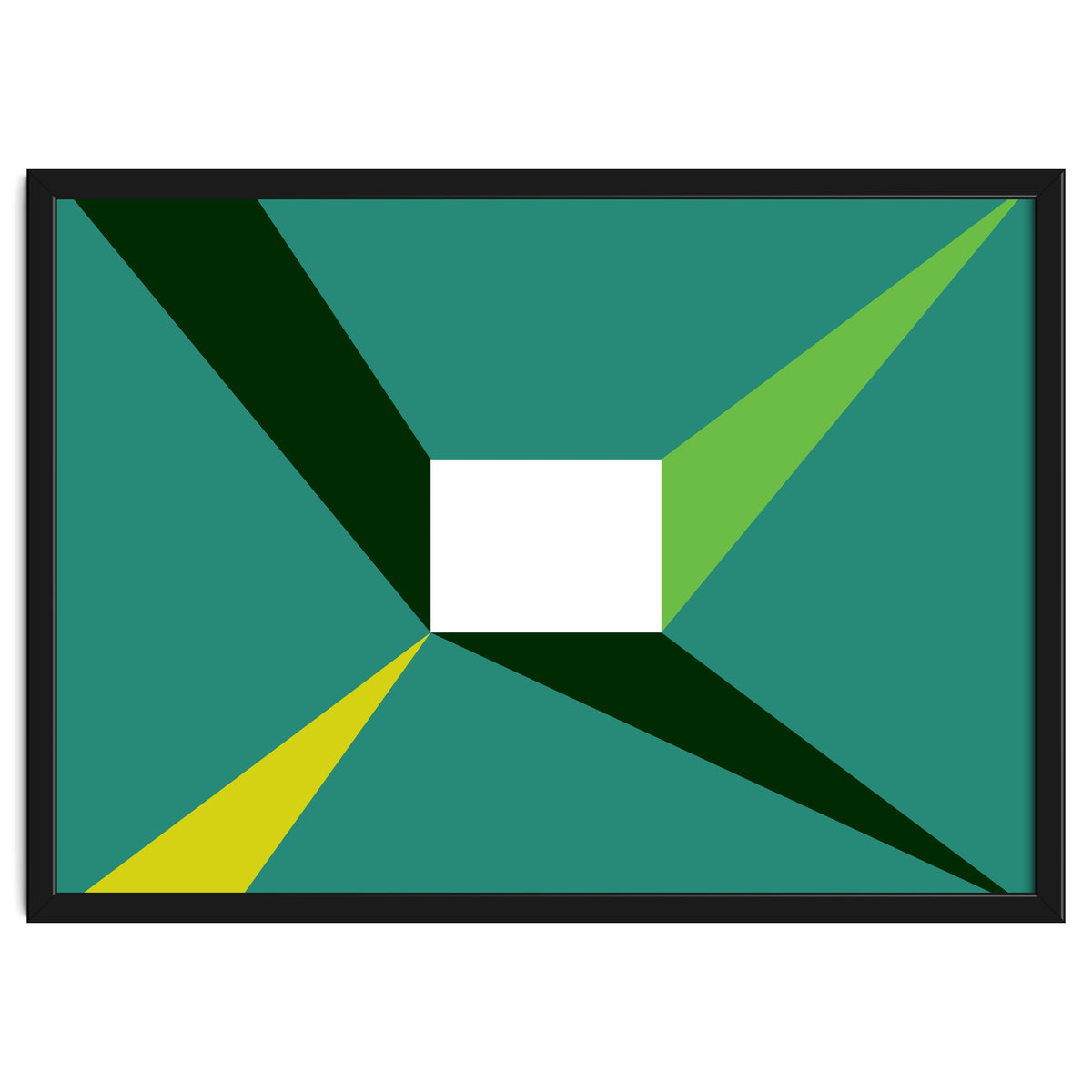 Geometric Shapes No. 27 - green, yellow & lime