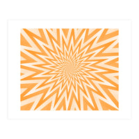 Abstract Orange Geometric Design Art (Print Only)