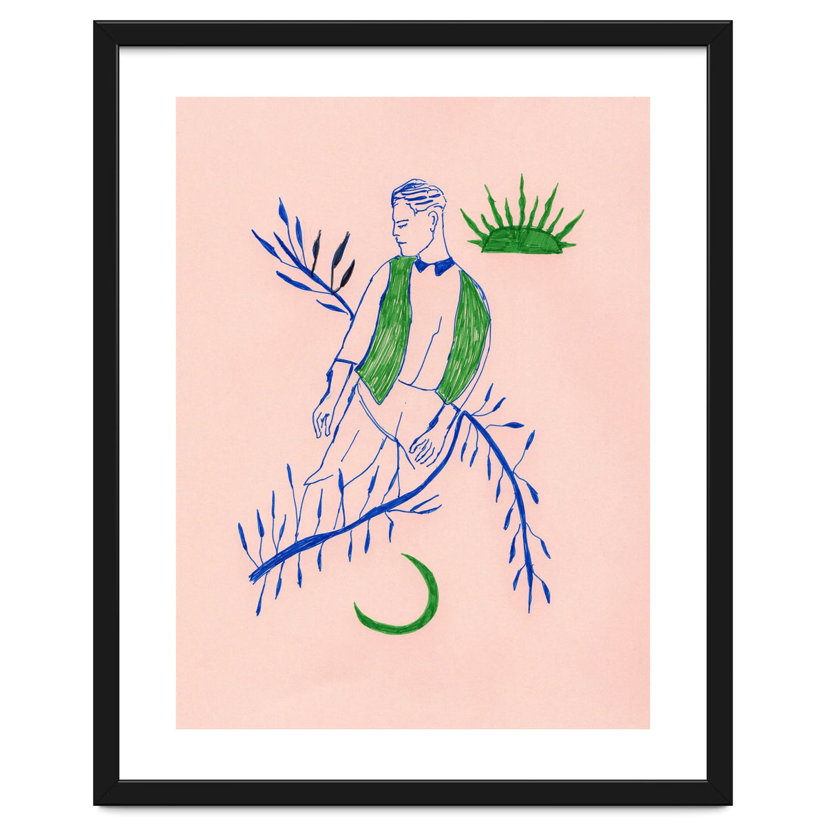 Green boy Midcentury