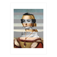Rafael Portrait of Young Woman with Unicorn & Liz Taylor (Print Only)