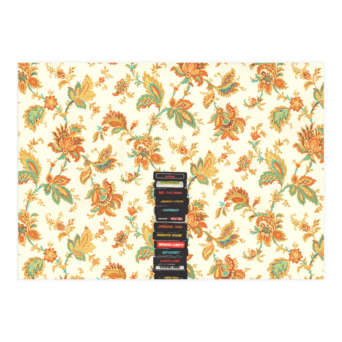 Atari & Flower Wallpaper (Print Only)