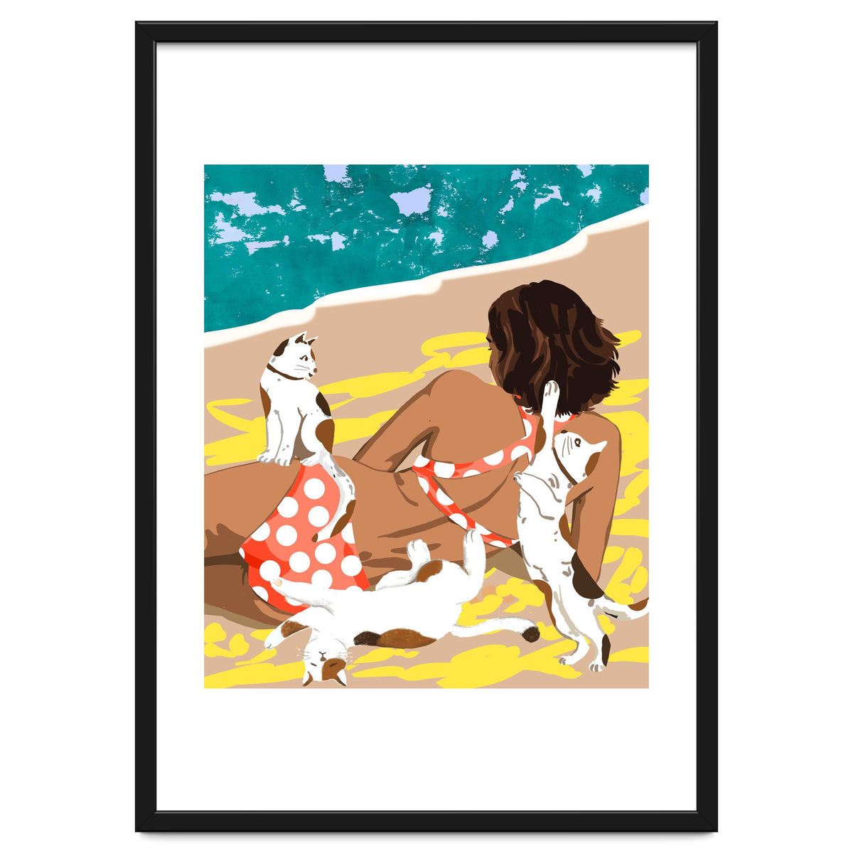 Cat Mom On The Beach