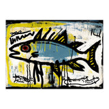 Blue Trout in Spray Painted Style Painting (Print Only) thumbnail