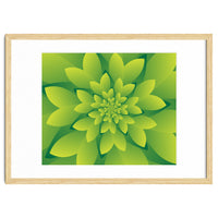 Abstract Green Floral Design 3D ART