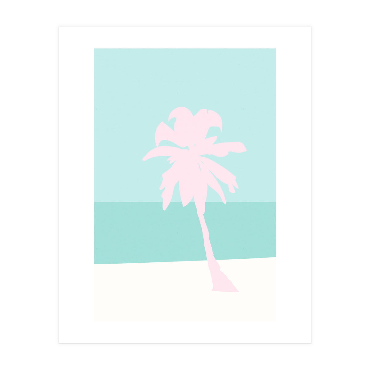 Minimal Palm Tree - Turquoise Coast (Print Only)