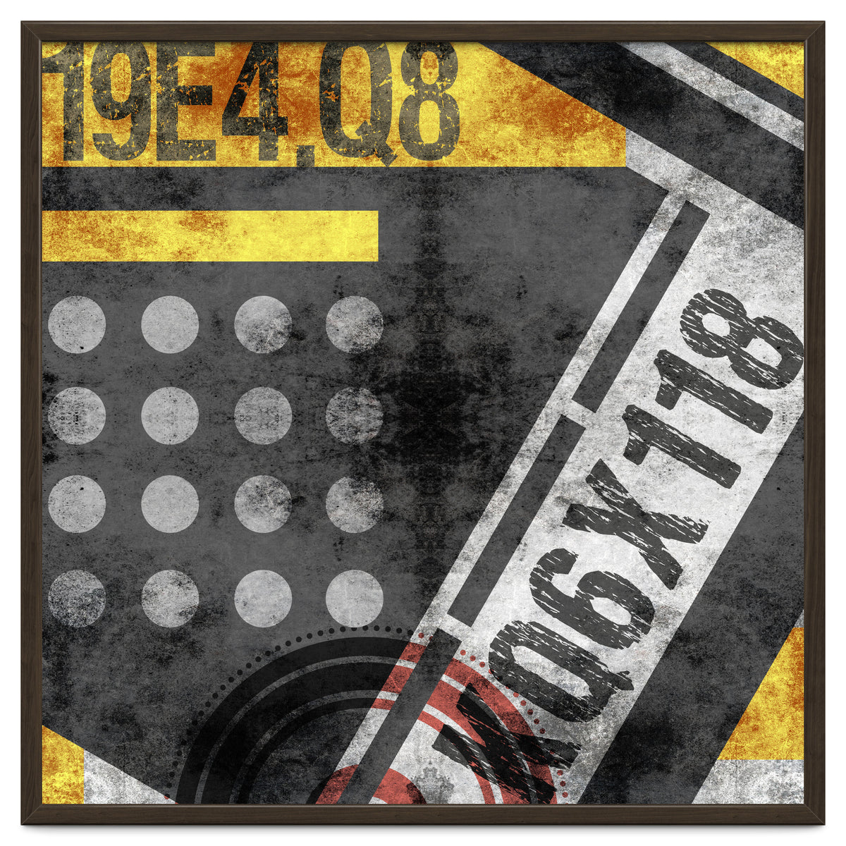 Abstract Industrial Black And Yellow