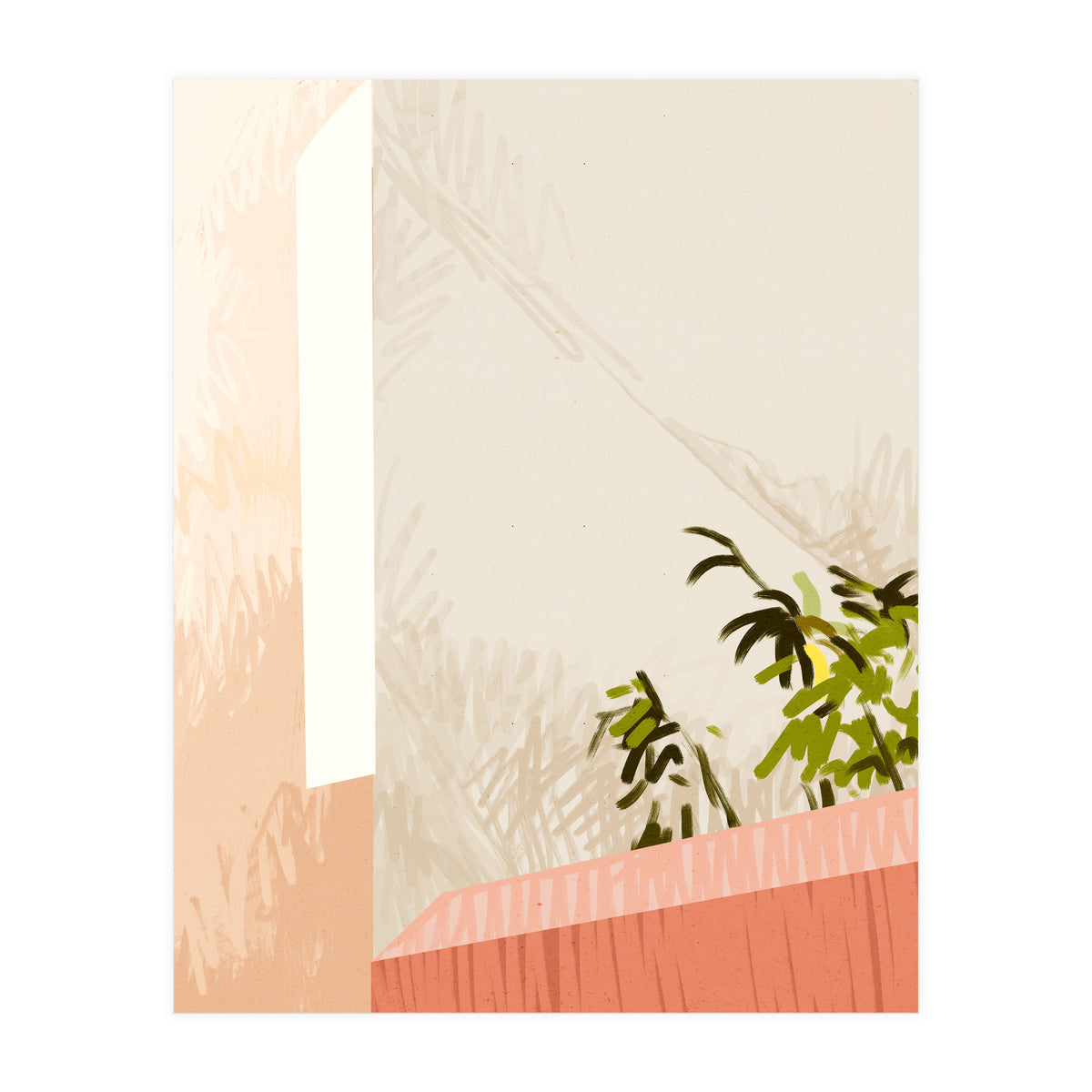 Lazy Afternoon #Abstract Digital Plants Grow (Print Only)