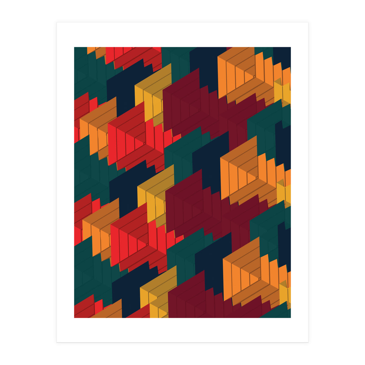 3D X Cube Autumn (Print Only)
