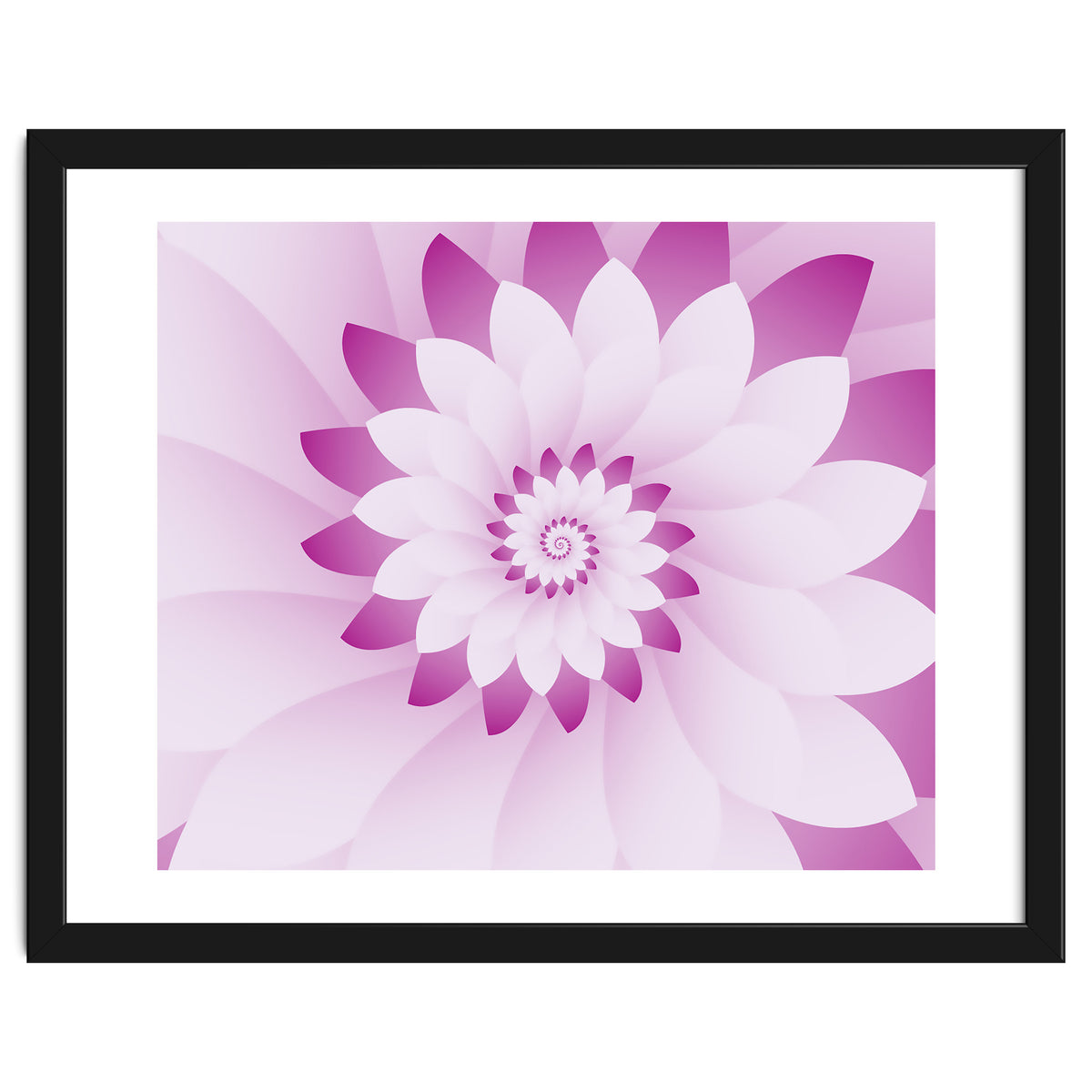 Abstract Pink & White Floral Design