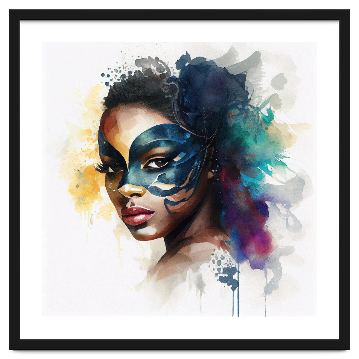 Watercolor Carnival Woman #5