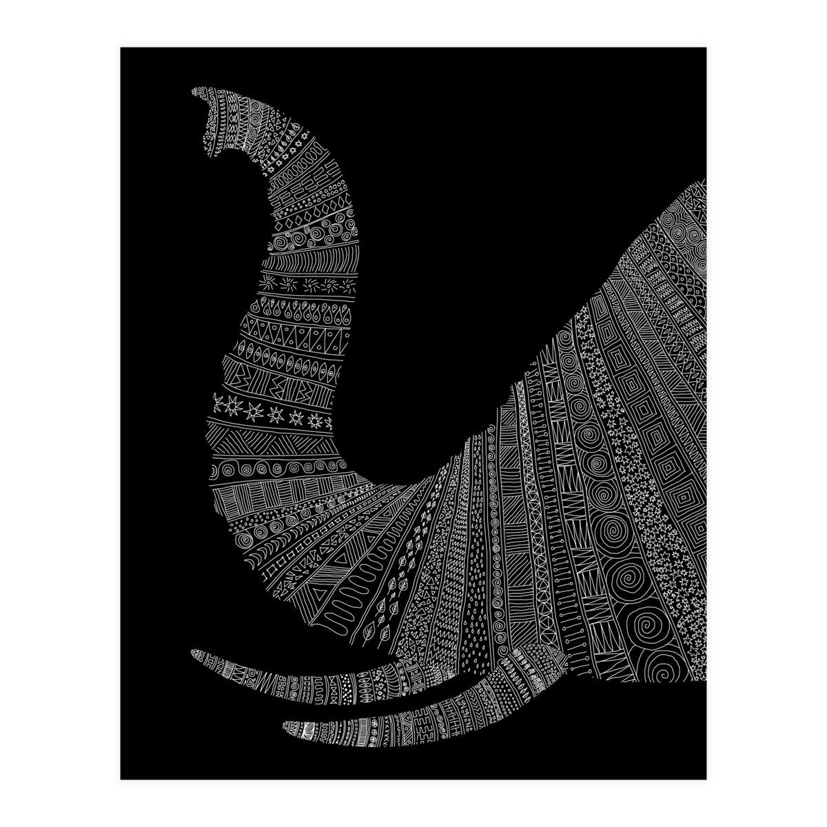 Elephant (on Black) (Print Only)