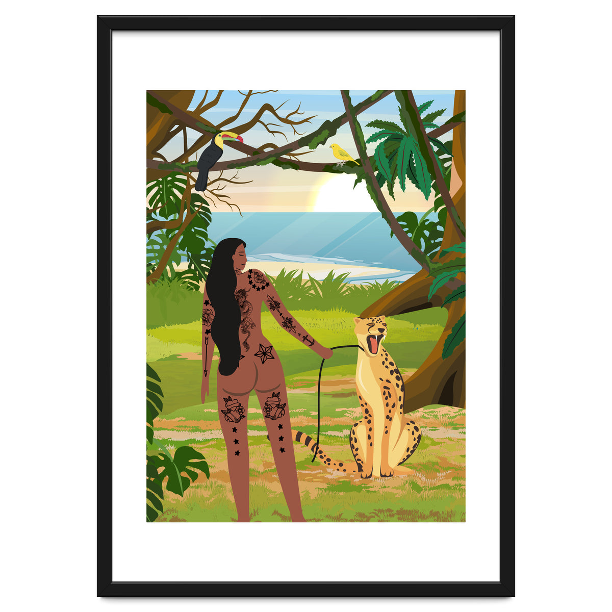 Boho Girl with Cheetah