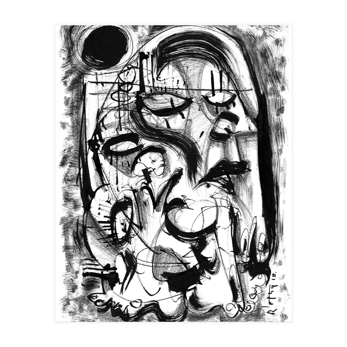 The Witch and Her Sons - b&w (Print Only)