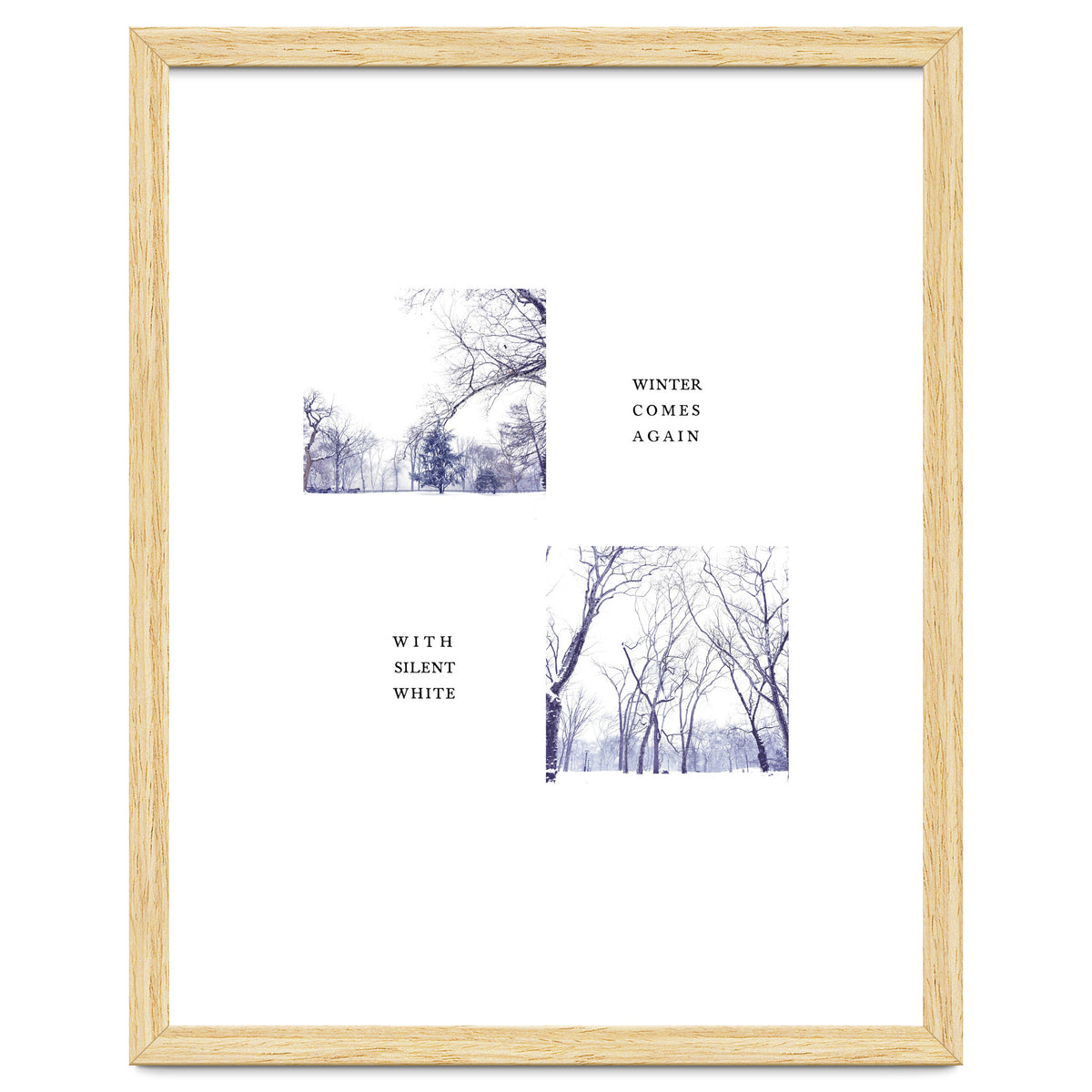 WINTER COMES AGAIN WITH SILENT WHITE