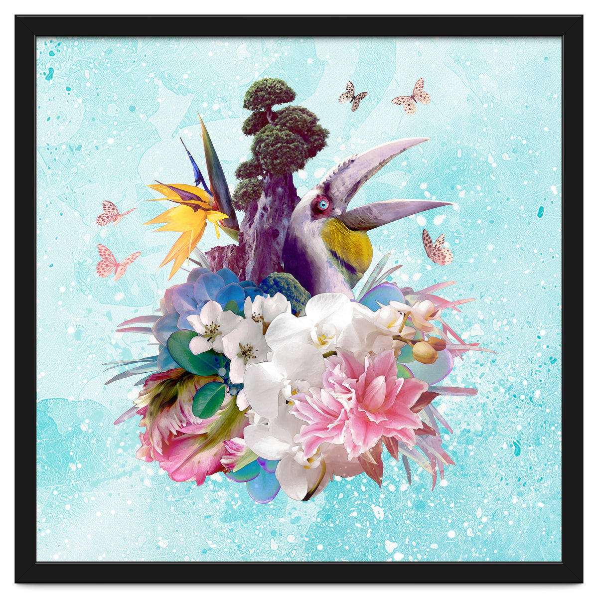 Floral Hornbill Blue