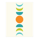 Abstract Moons Teal and Orange  (Print Only) thumbnail