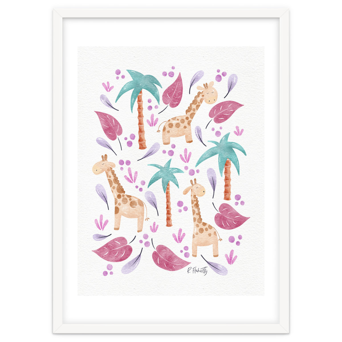 Jungle Giraffes | Pink