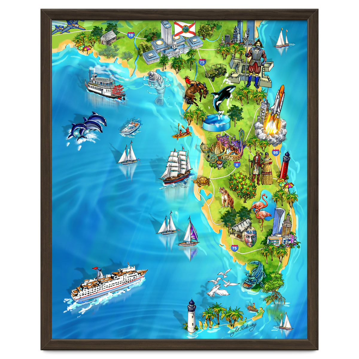 Florida Illustrated Map