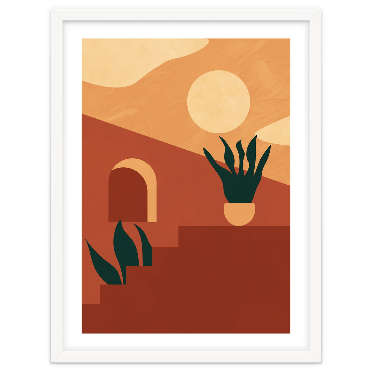 Boho  Desert Terracotta Print