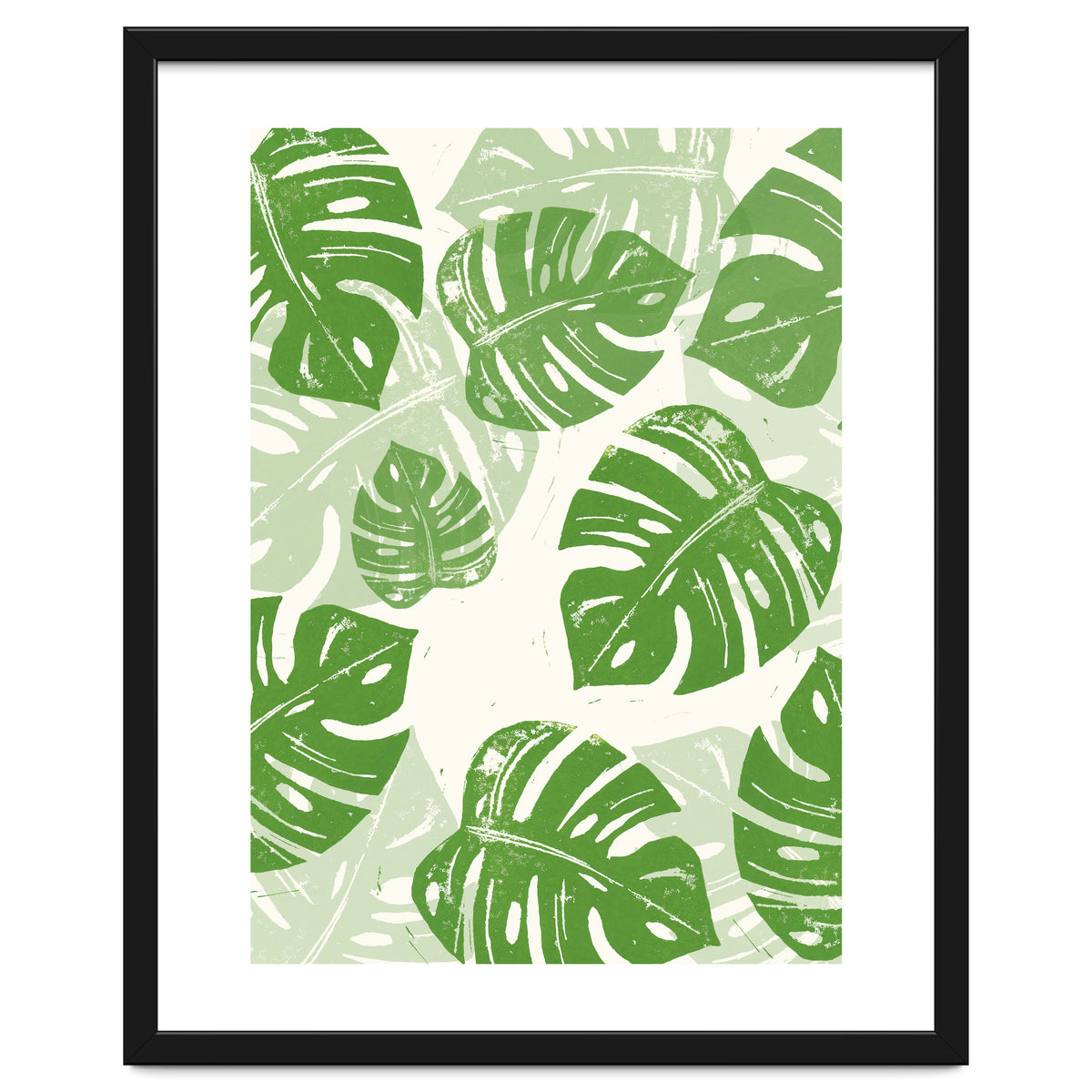 Linocut Monstera