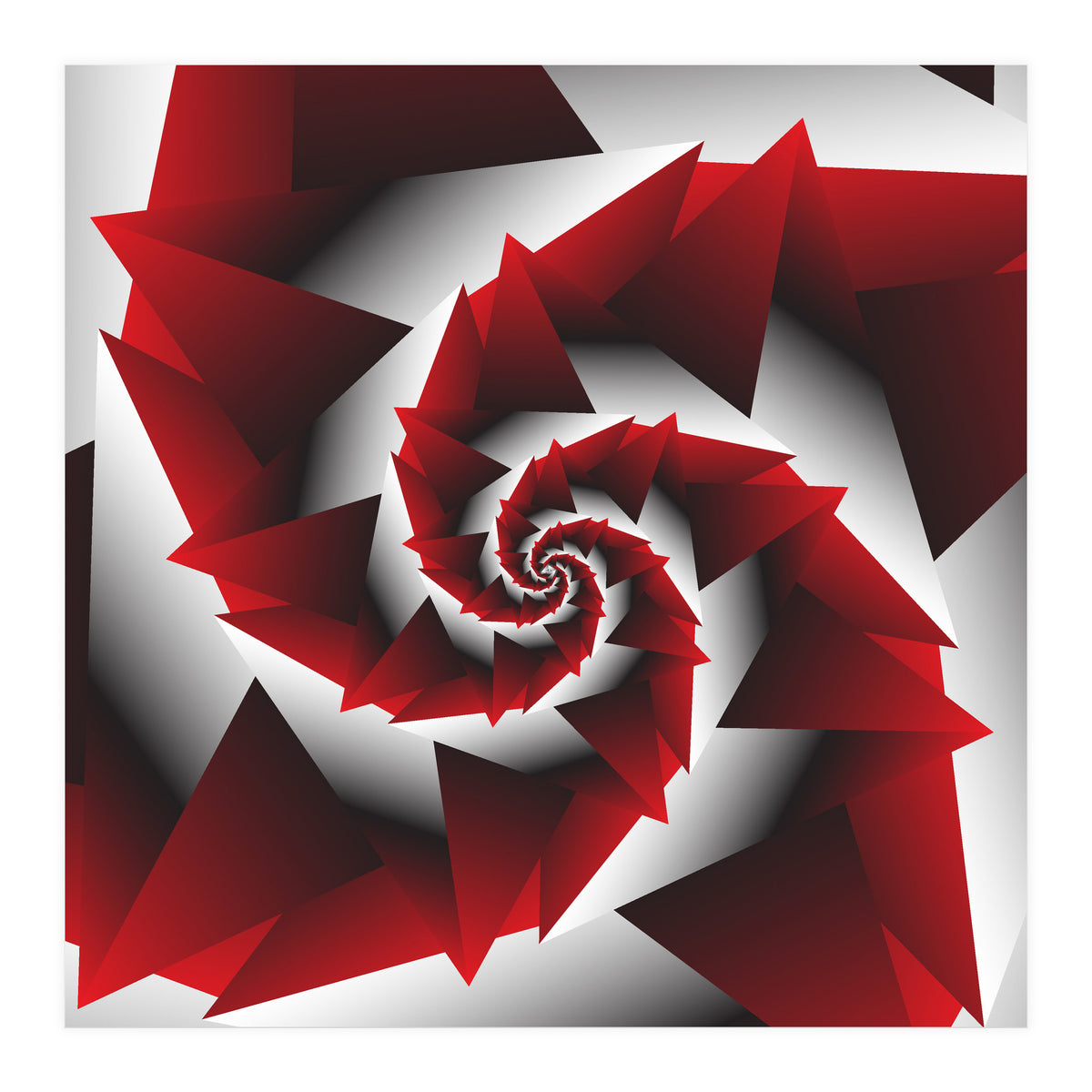 Abstract Geometric Red Graphics (Print Only)