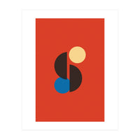 Mid Century Geometric Simple Art Print (Print Only)