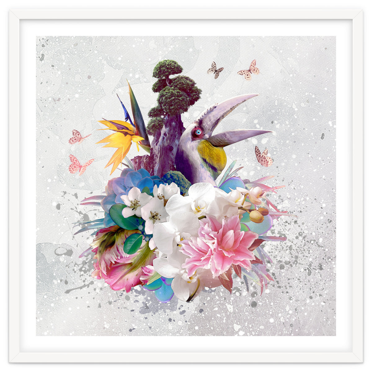 Floral Hornbill Grey