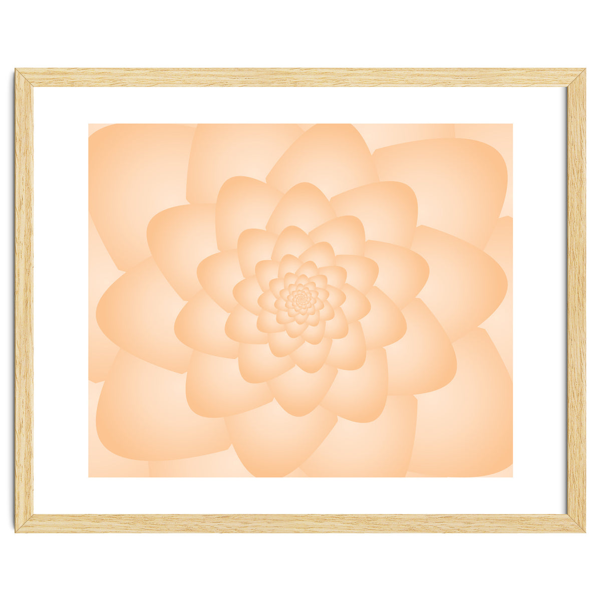 Pastel Colors Flower Pattern Set Orange