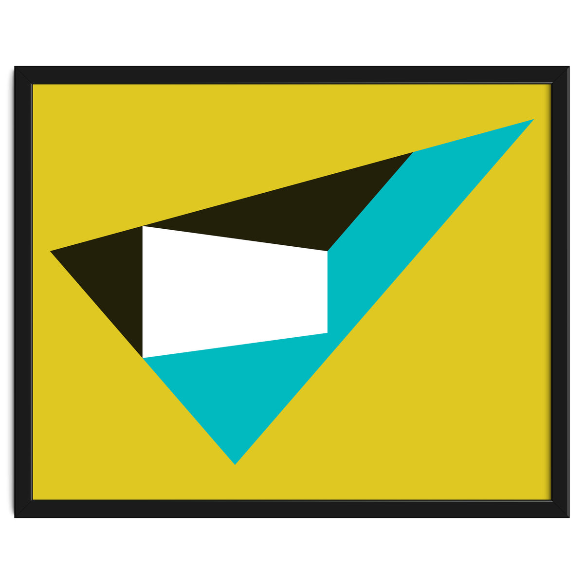 Geometric Shapes No. 39 - mustard & turquoise