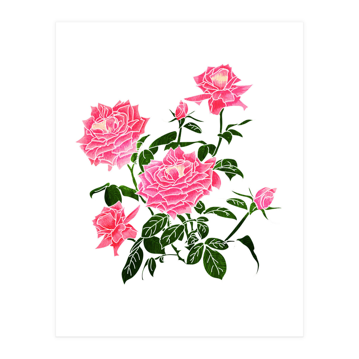 Rose V2 Art Print (Print Only)