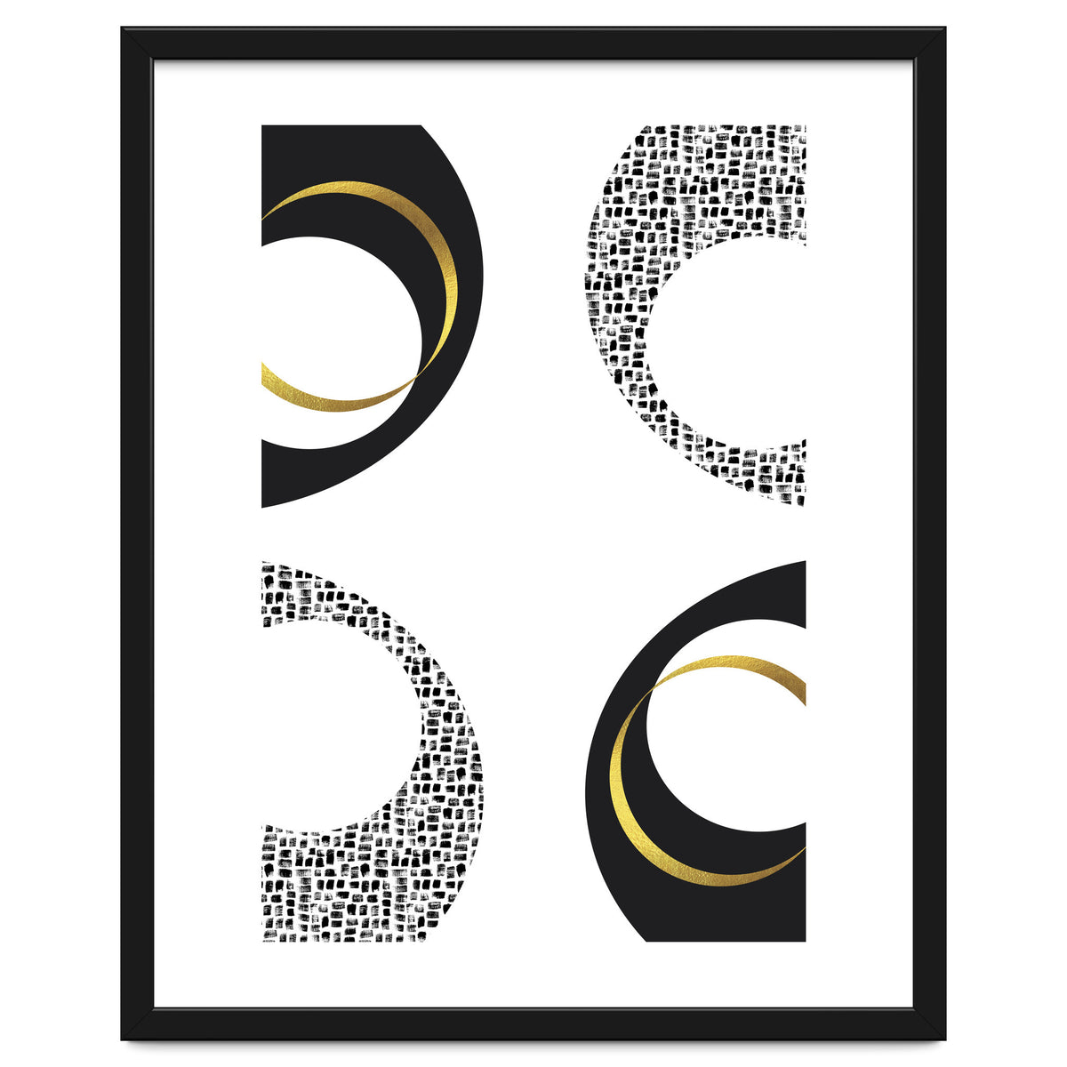 Black & White Abstract No. 7 | gold