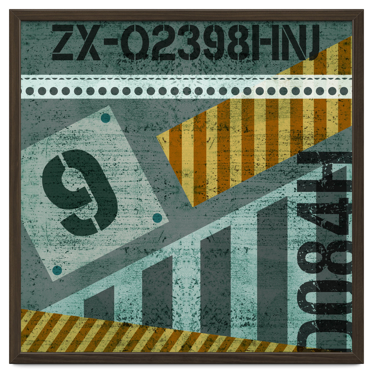 Abstract Industrial Slate And Stripes