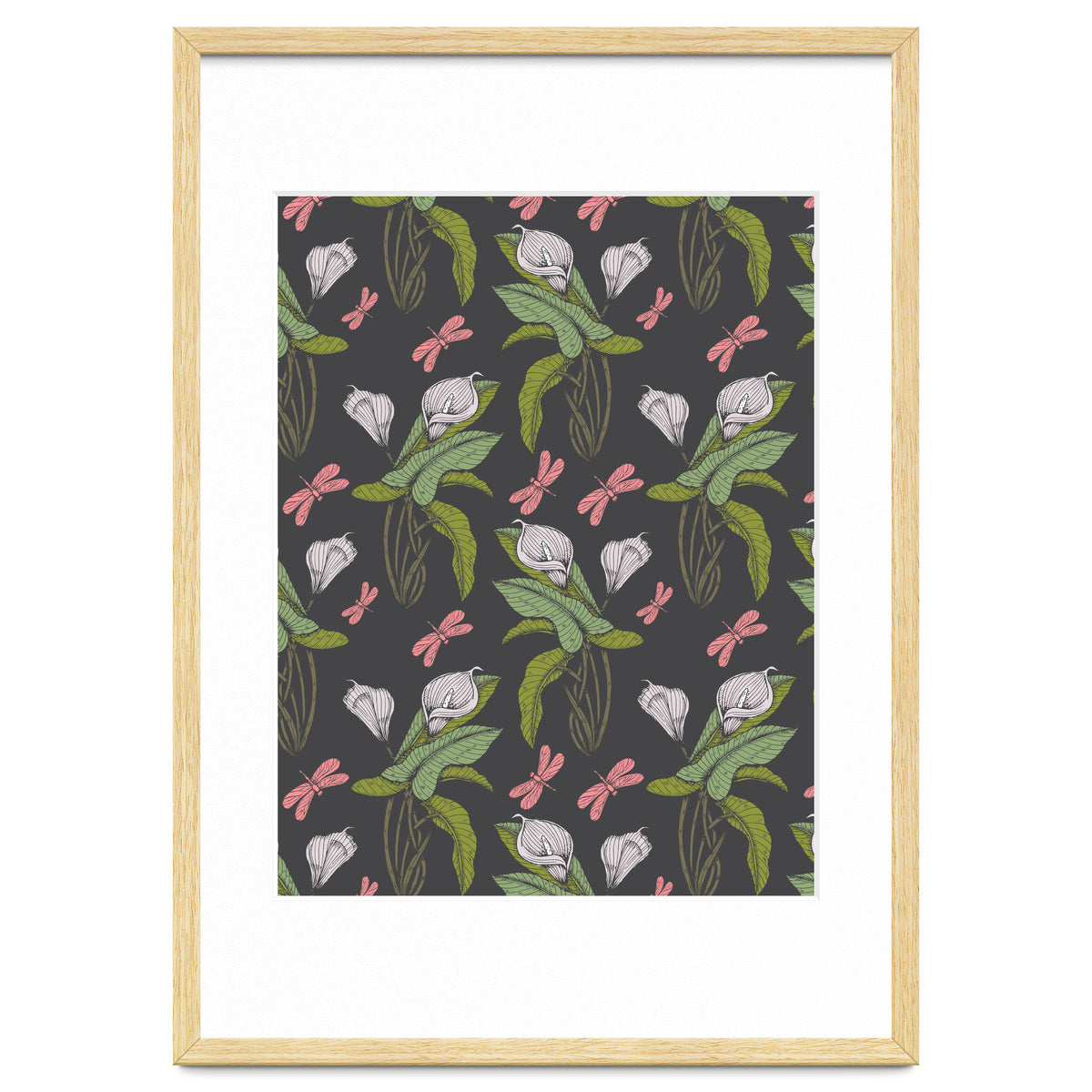 Hand drawn floral dark - 03