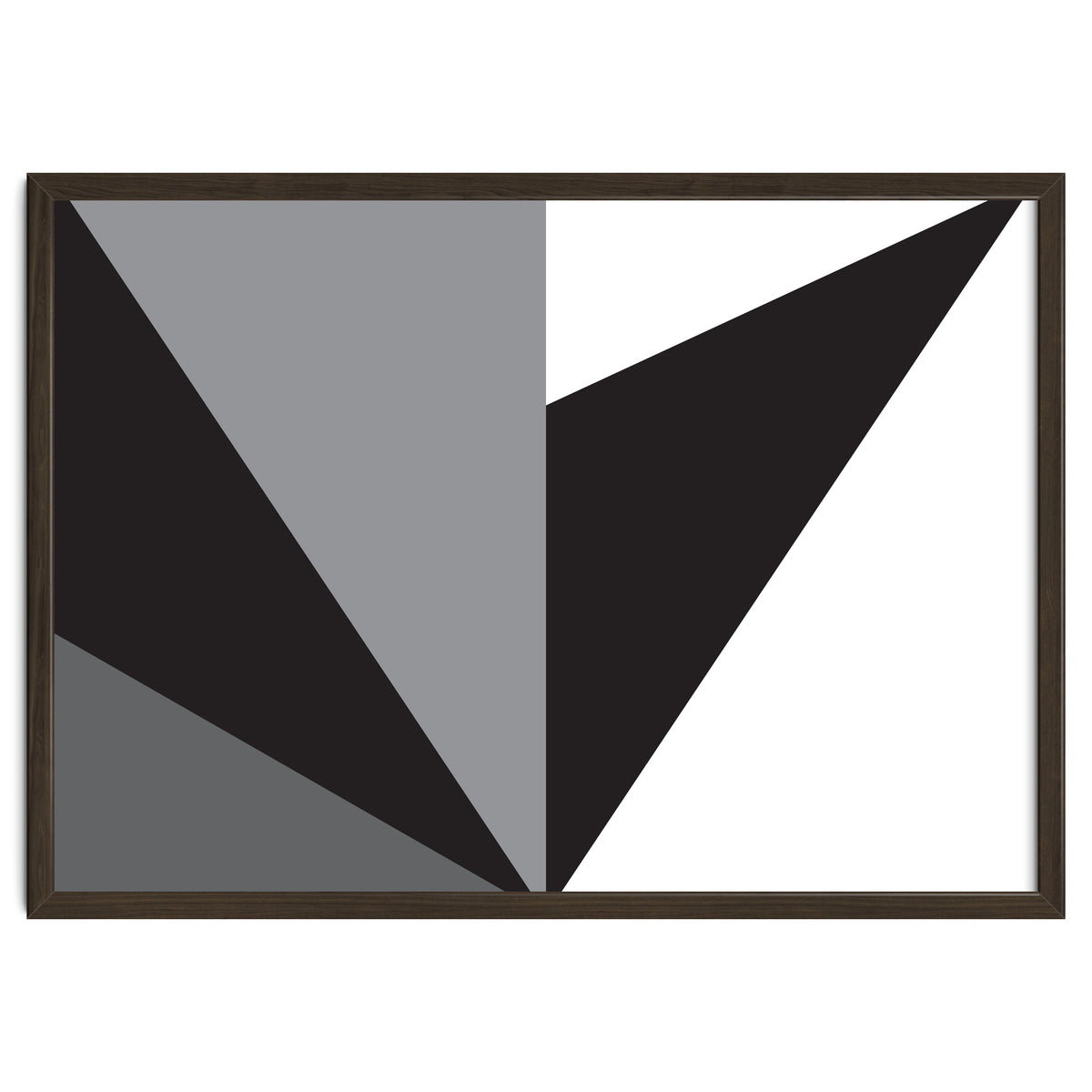 Geometric Shapes No. 76 - black, white & grey