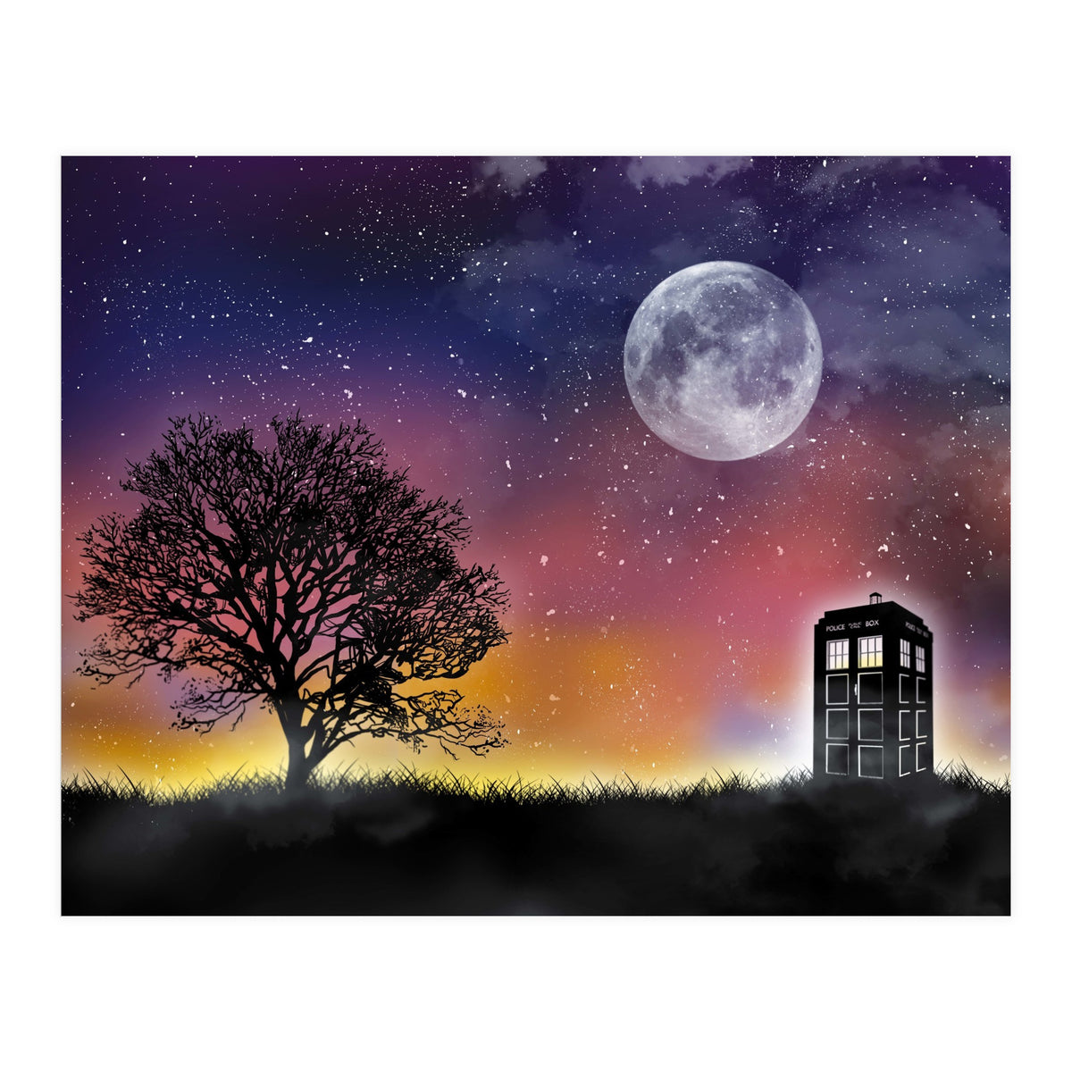 Dr Who landscape movie poster (Print Only)