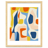 Me & Mine, Abstract Bohemian Pastel Shapes Painting, Eclectic Colorful Graphic Design thumbnail