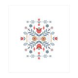 Scandinavian Folk Retro Flower Pattern (Print Only) thumbnail