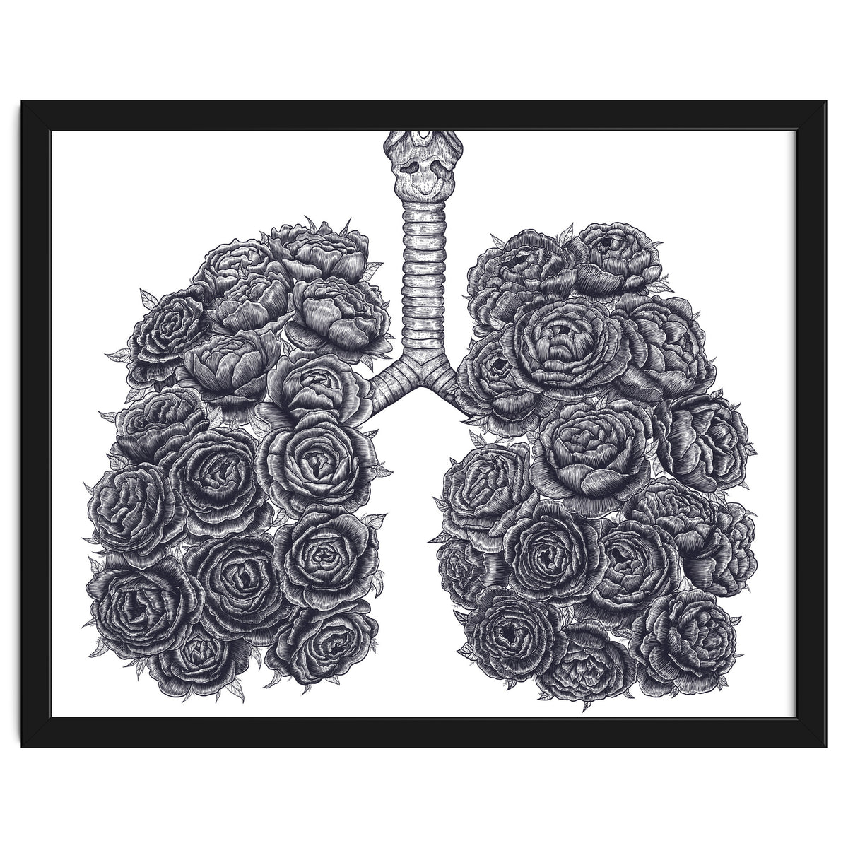 Lungs With Peonies