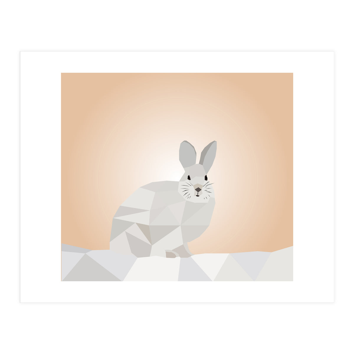 Rabbit Low Poly Art (Print Only)