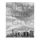 NYC Lower Manhattan & Hudson River | Text & Skyline (Print Only) thumbnail