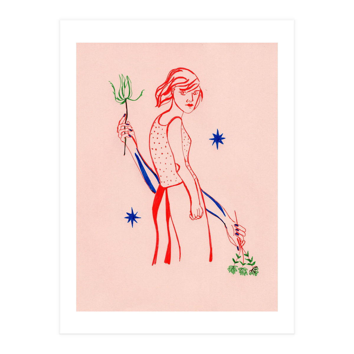 Red lips woman (Print Only)