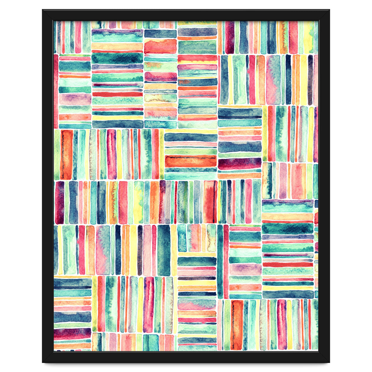 Retro Beach Chair Pastel Watercolor Stripes