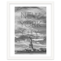 NYC Statue of Liberty | Text & Skyline