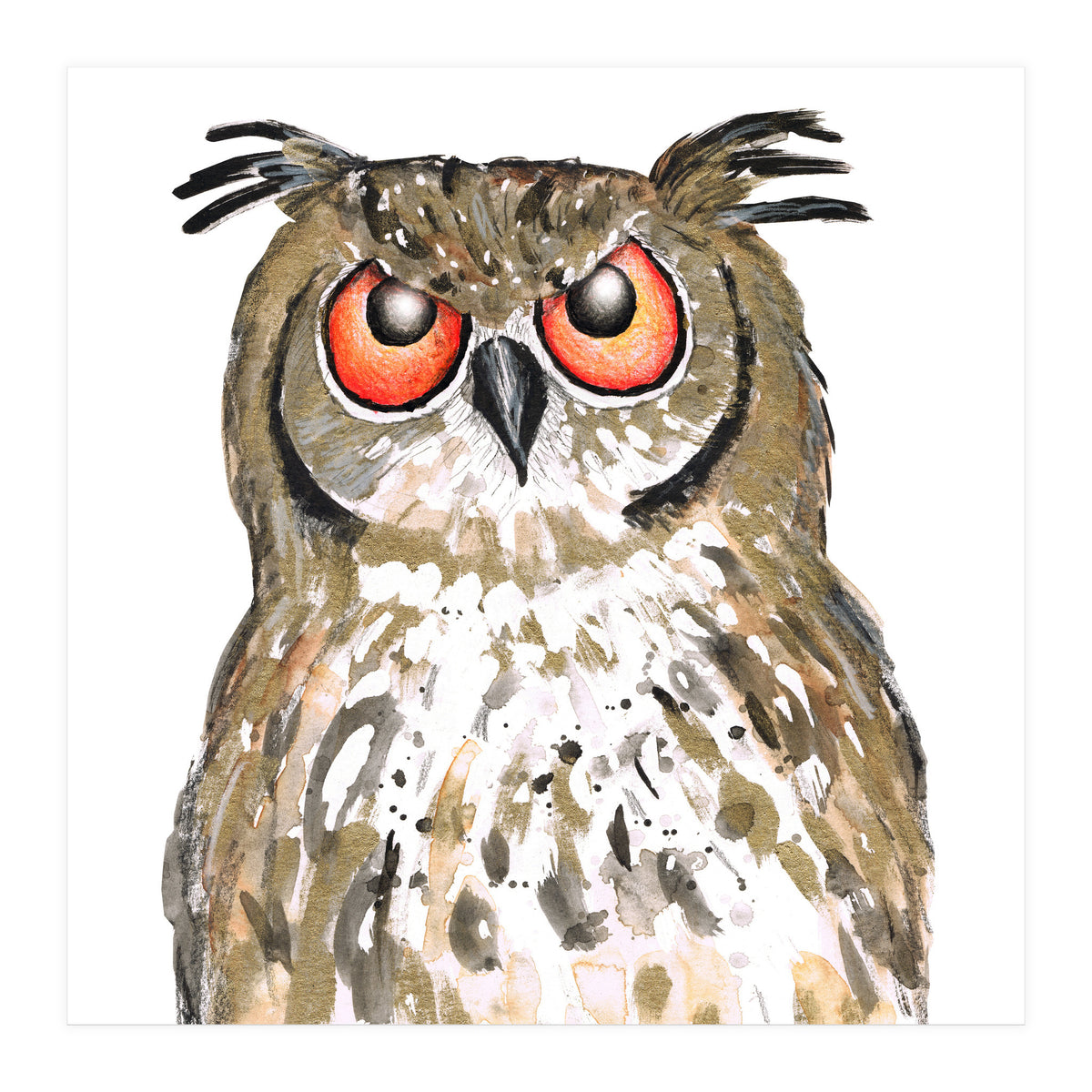 Golden owl (Print Only)