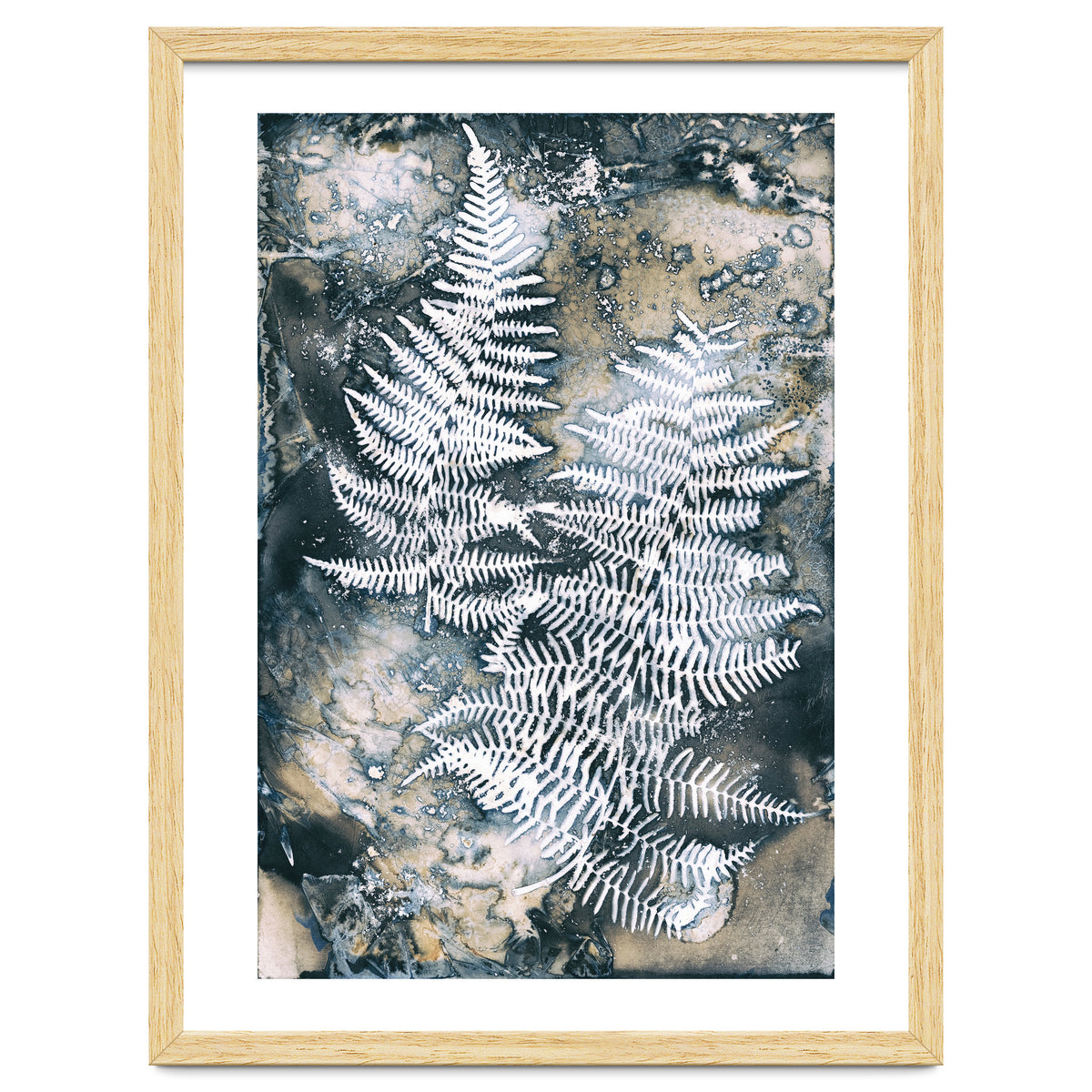 Indigo Blue Botanical Leaves No. 12