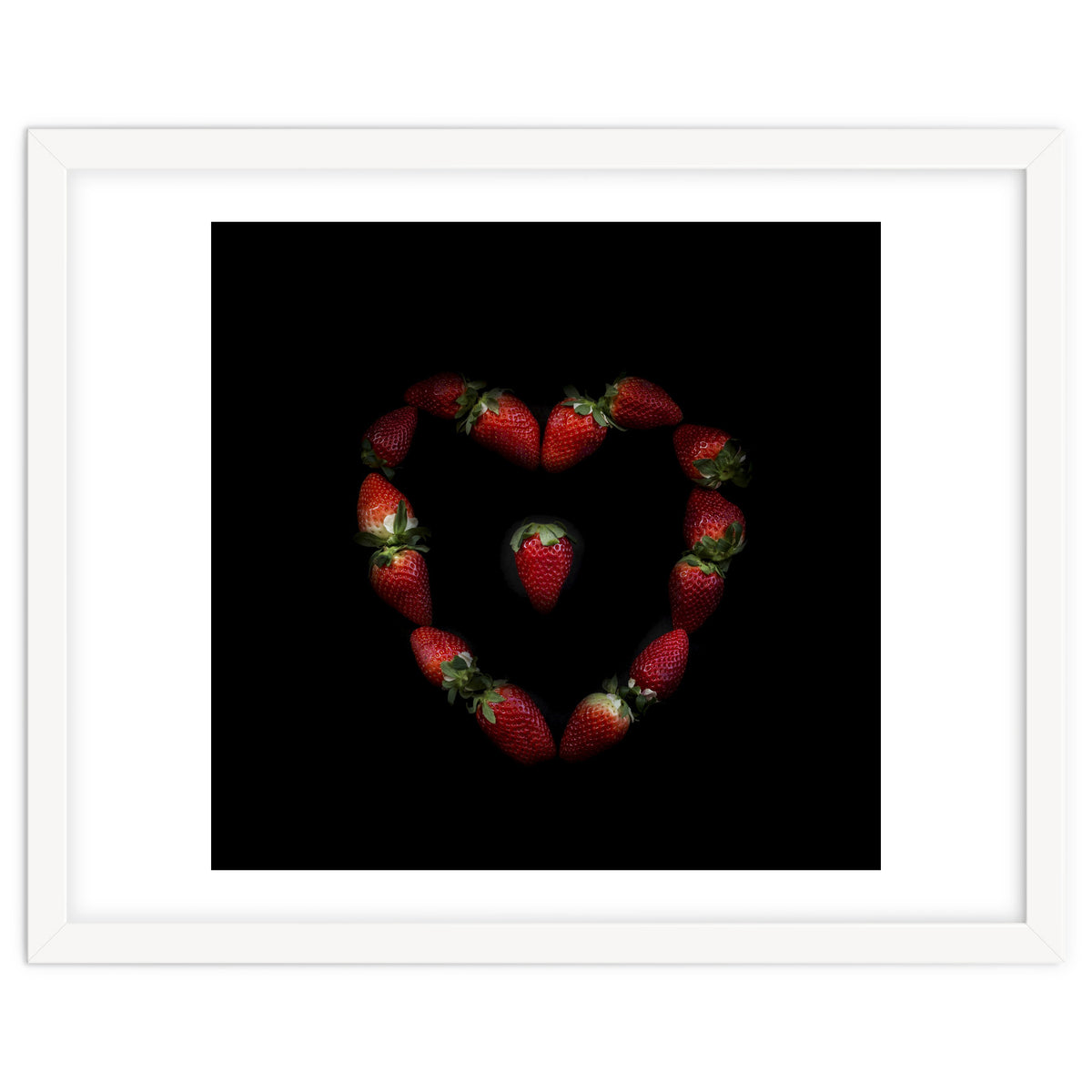 Heart of strawberries